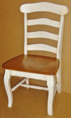 #2670 (Country French Ladderback Chair w/ Wood Seat)