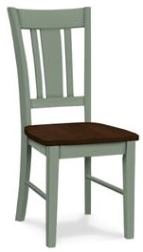 #2410 (San Remo Slatback Chair w/ Wood Seat)